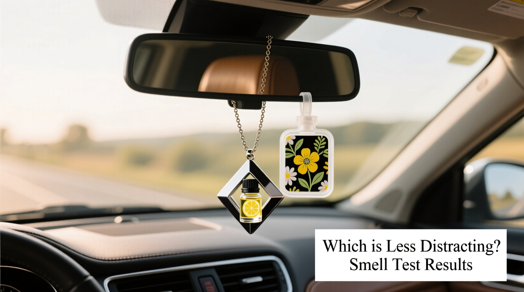 rearview mirror pendants vs car air fresheners which is less distracting and actually smells better