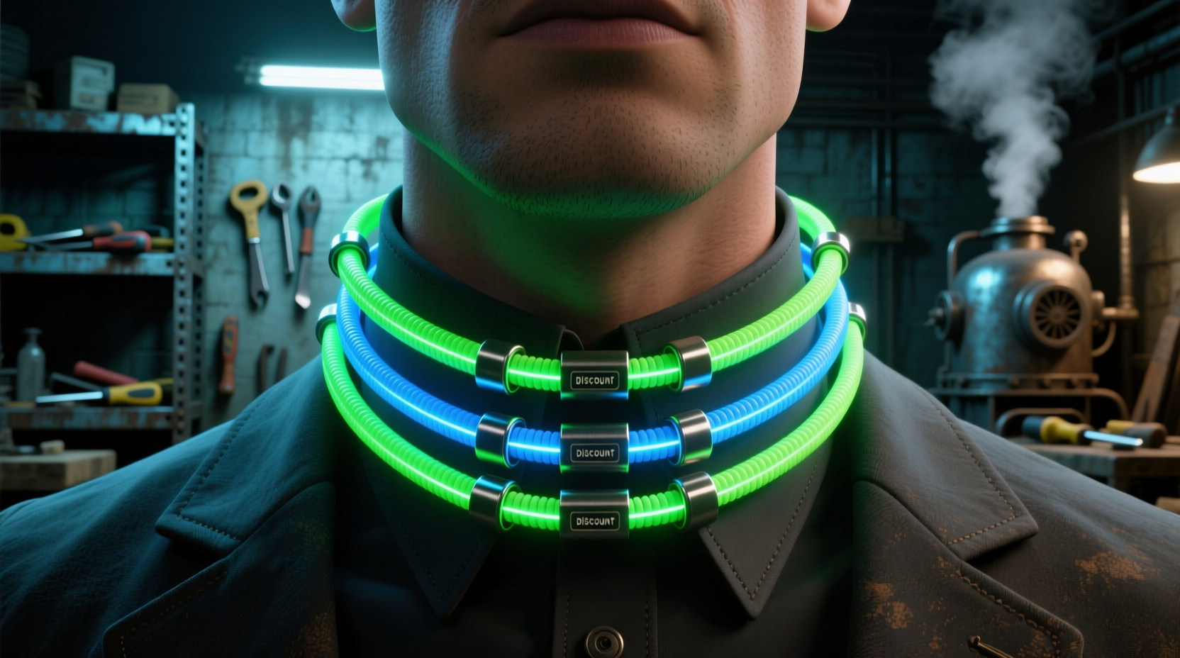 discount leds cable ties as collar stays and repurpos