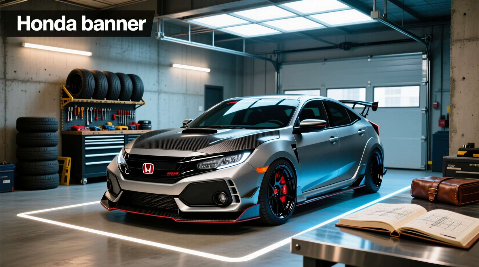 Close-up of aftermarket ECU mounted near steering column in Honda Civic engine bay