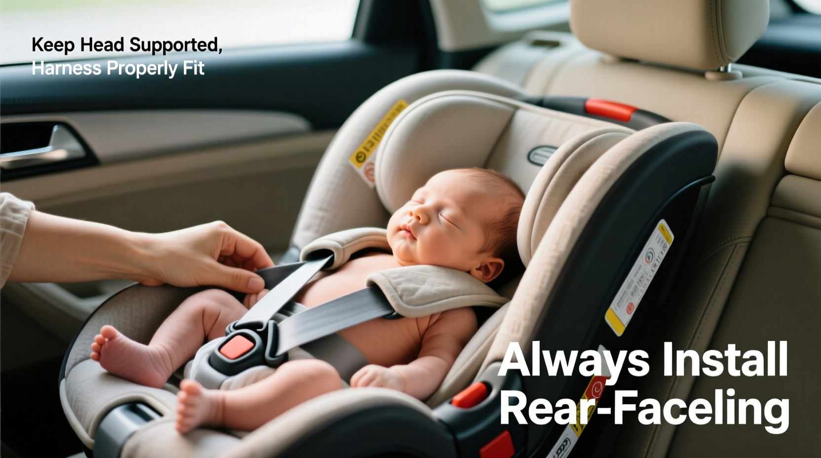 how a newborn should look in a car seat