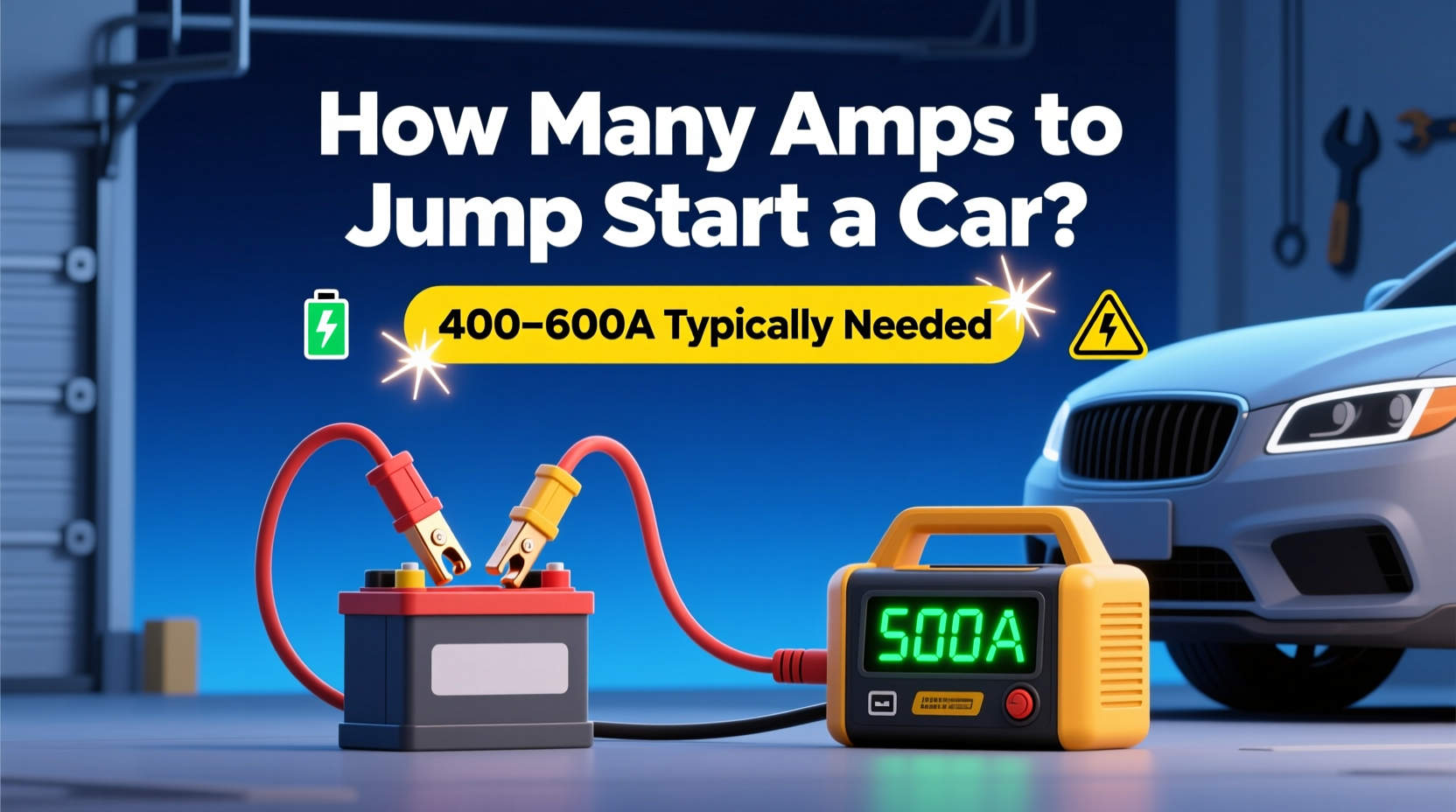 how many amps needed to jump start a car