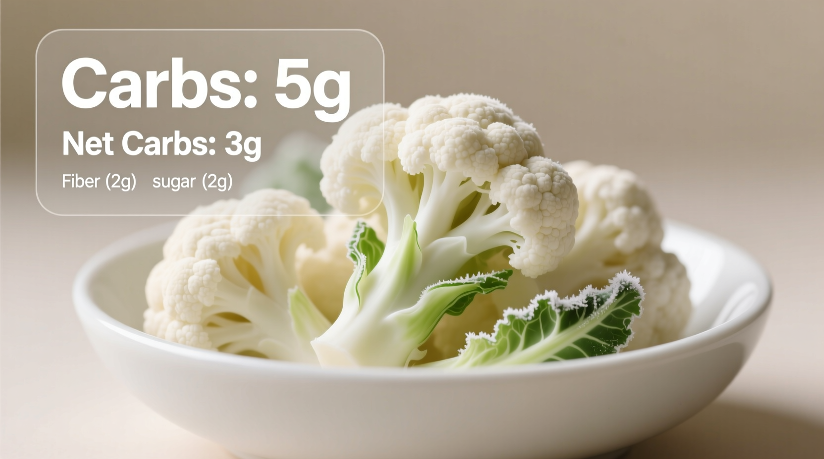 carbs in cauliflower 1 cup