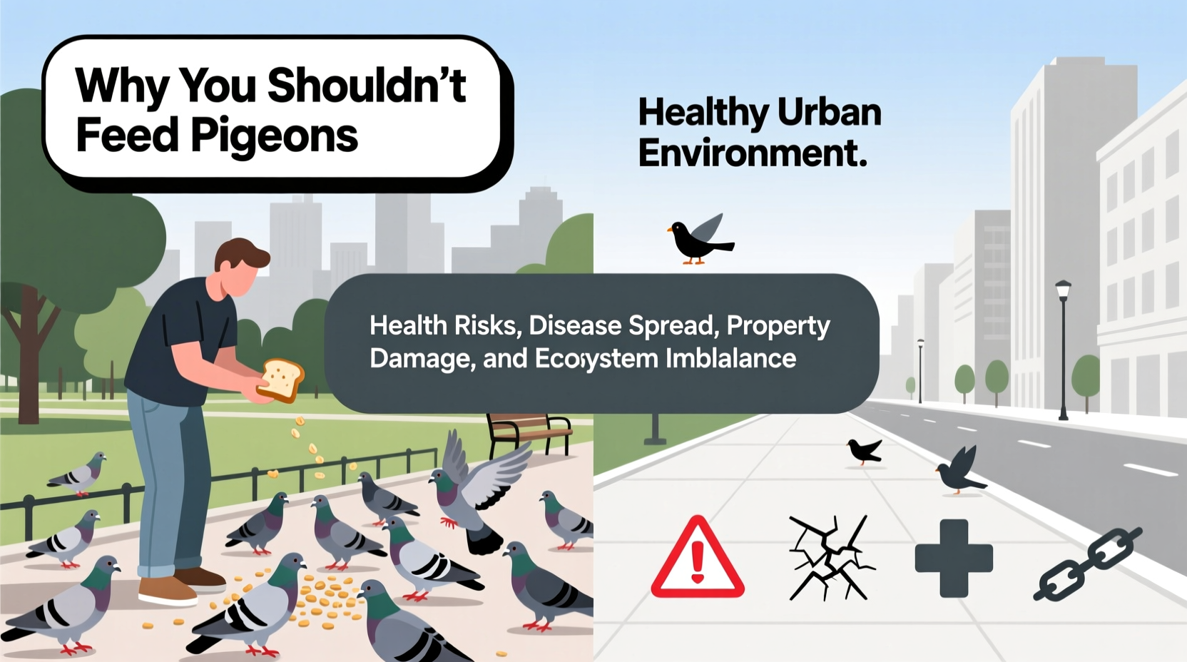 why you shouldnt feed pigeons problems and considerations