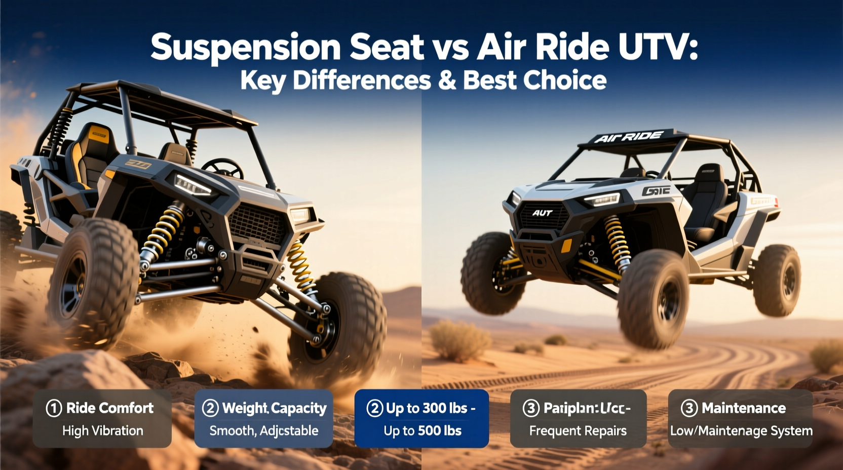 suspension seat vs air ride utv