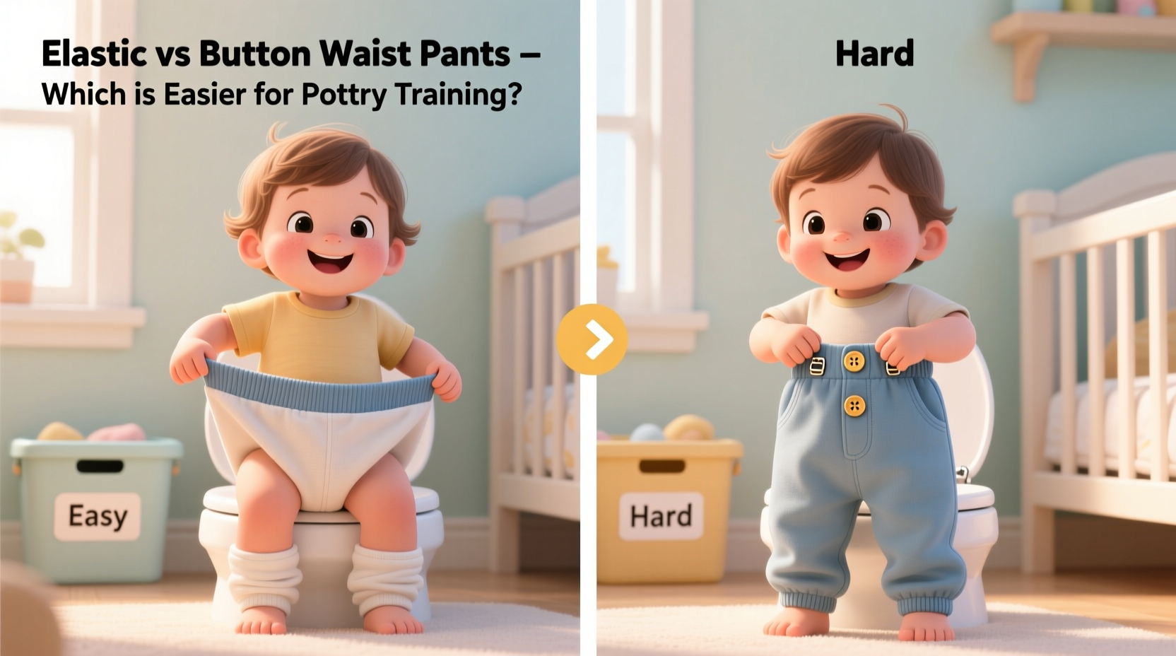 elastic vs button waist pants for toddlers which is actually easier for potty training