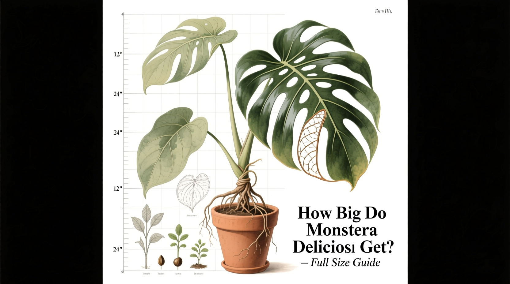 how big do monstera deliciosa get