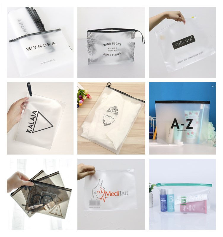 Biodegradable Custom Frosted Slider Zipper Pouch, Bikini Swimwear, Clothes, Eco Packaging, Zip Lock Bag