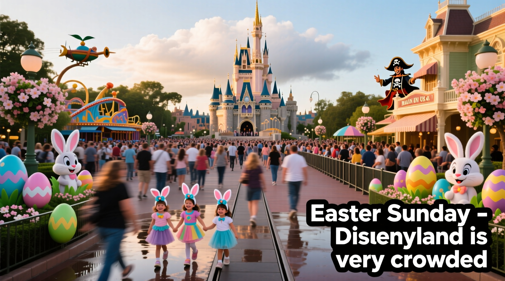is disneyland crowded on easter sunday
