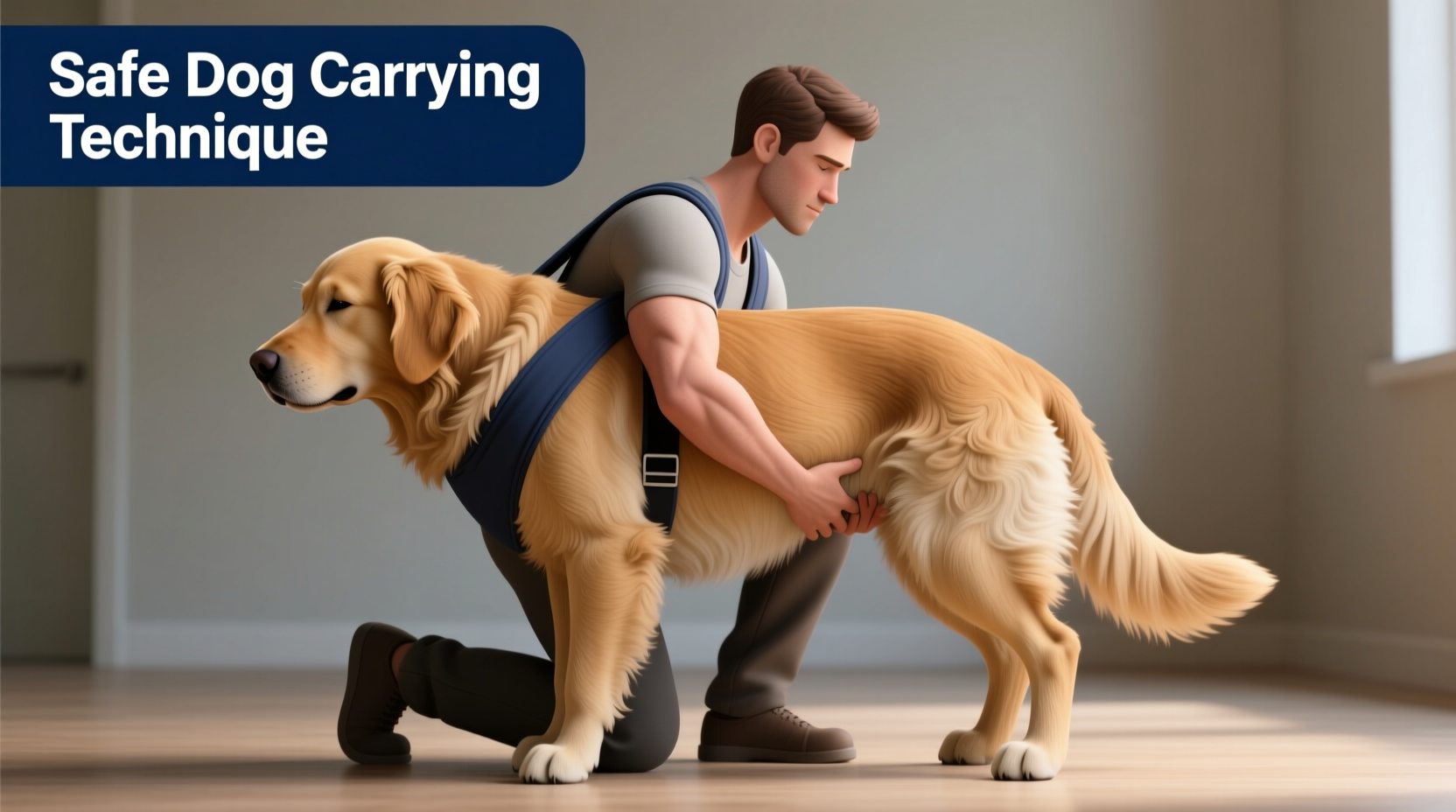 safe and effective techniques for carrying a large dog without injury
