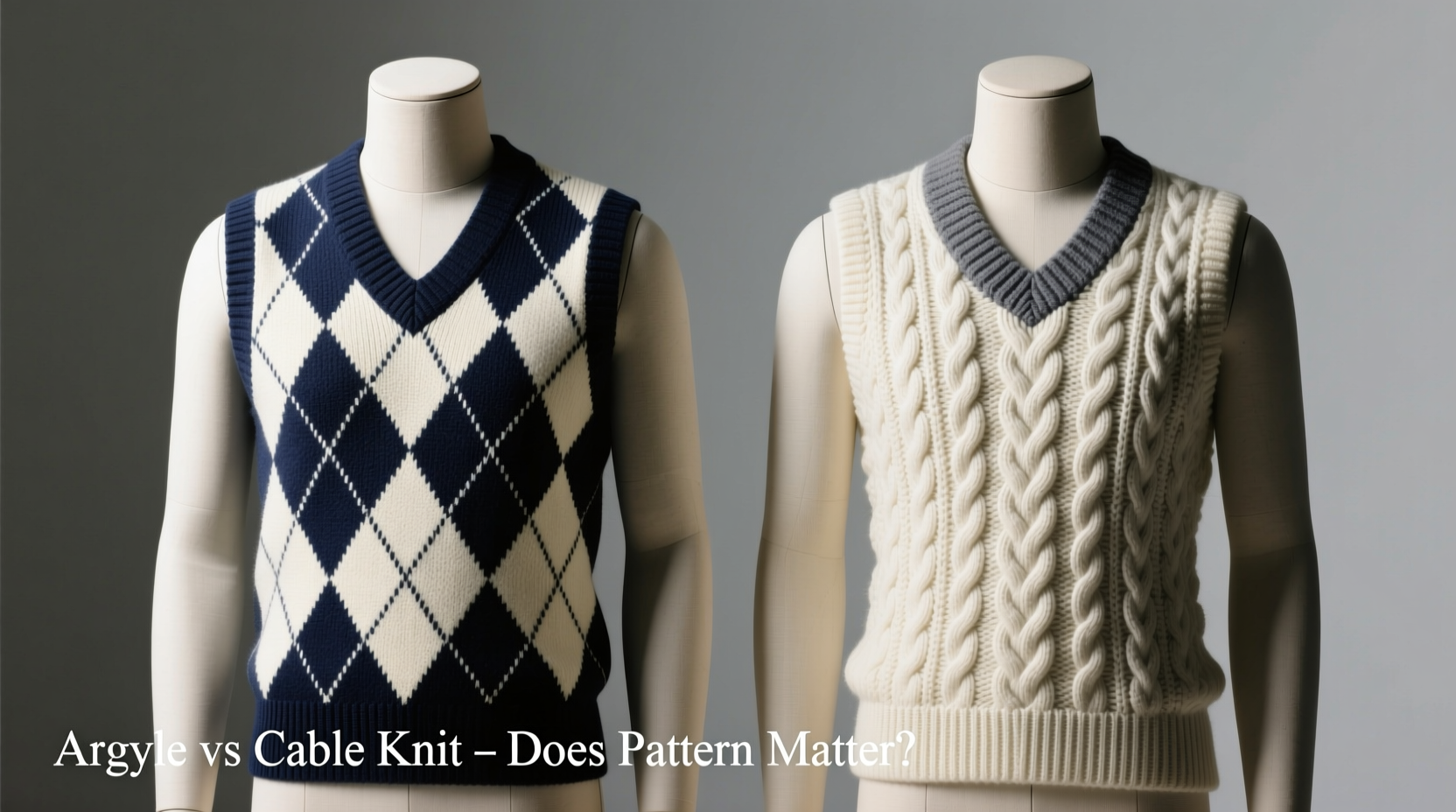 argyle vs cable knit vests does the pattern actually matter