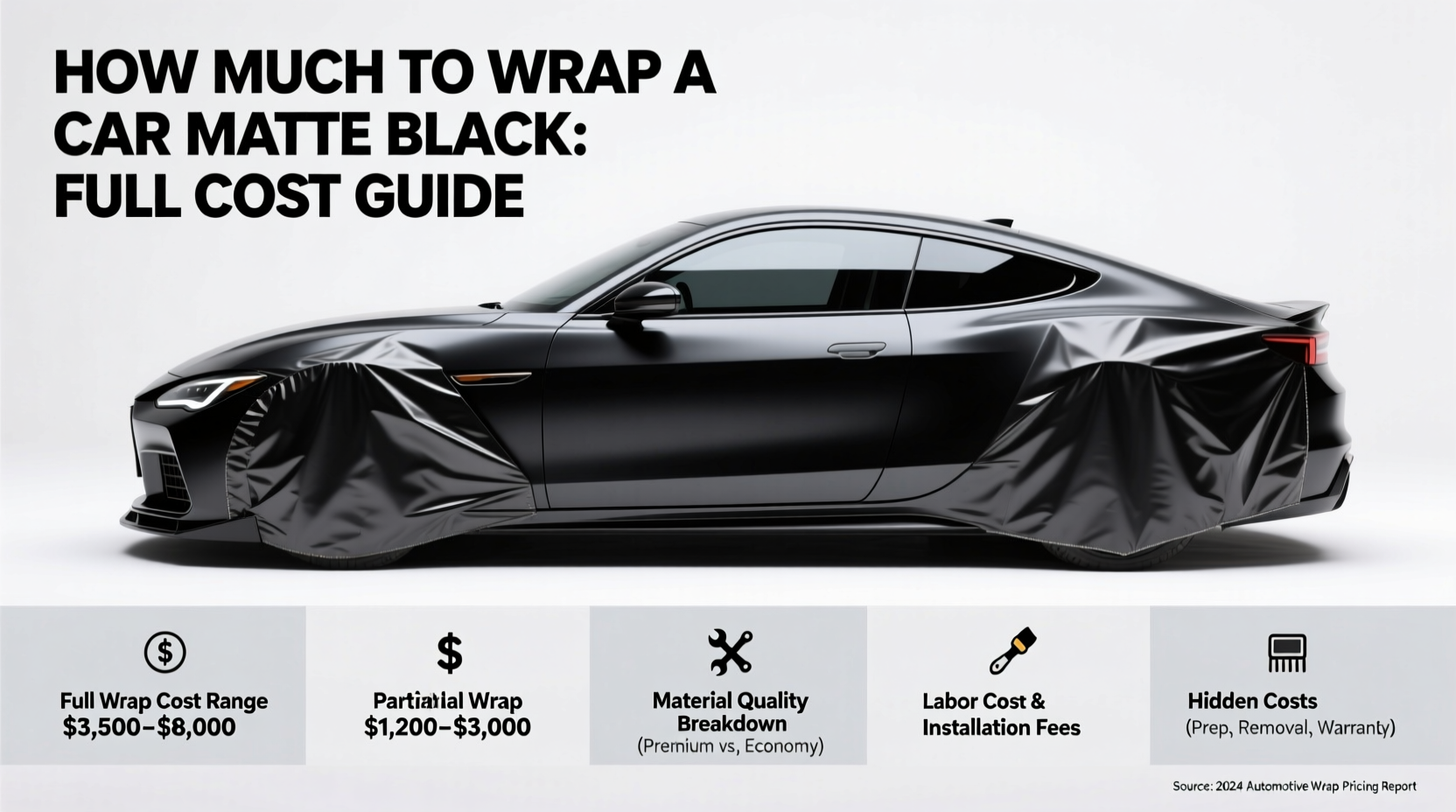 how much to wrap a car matte black