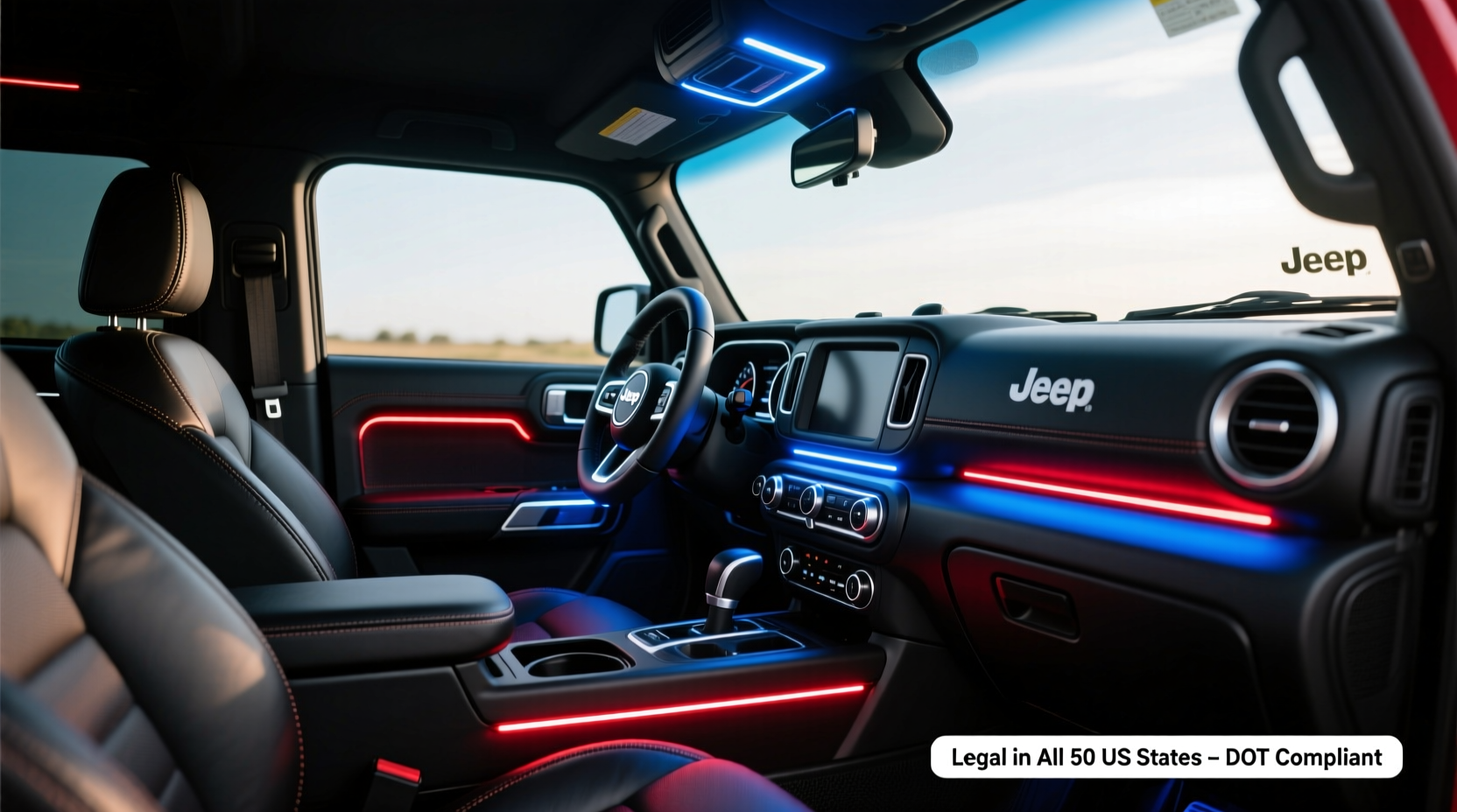 wrangler 2024 led interior lights legality