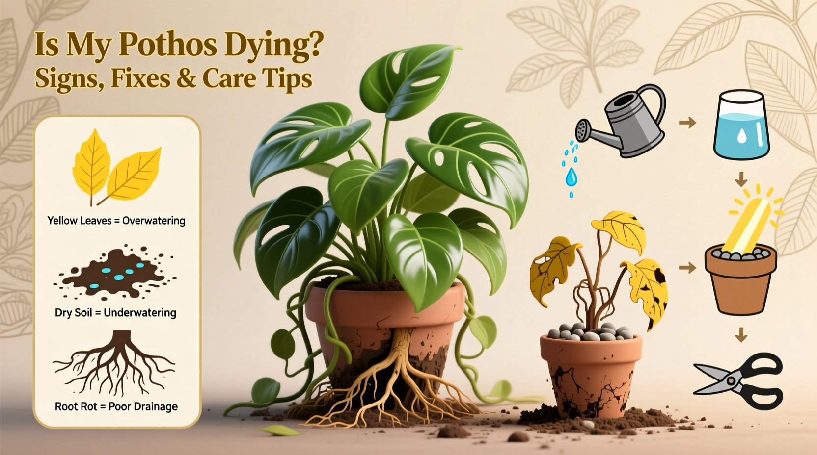 Is My Pothos Dying? Signs, Fixes & Care Tips