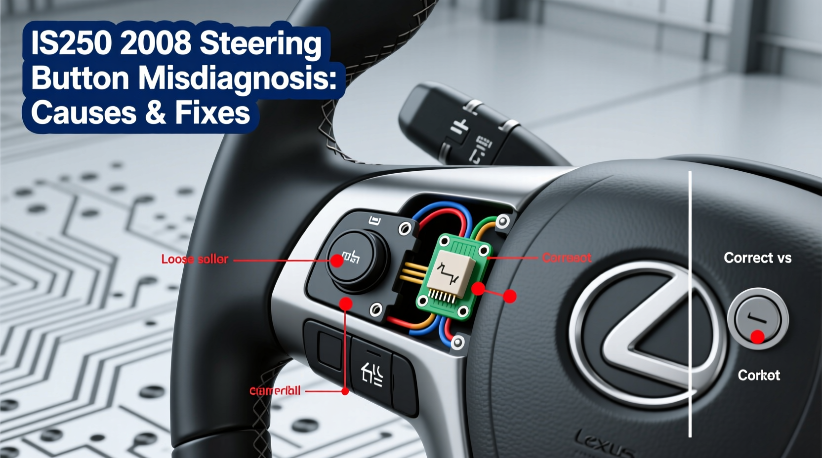is250 2008 steering button misdiagnosis