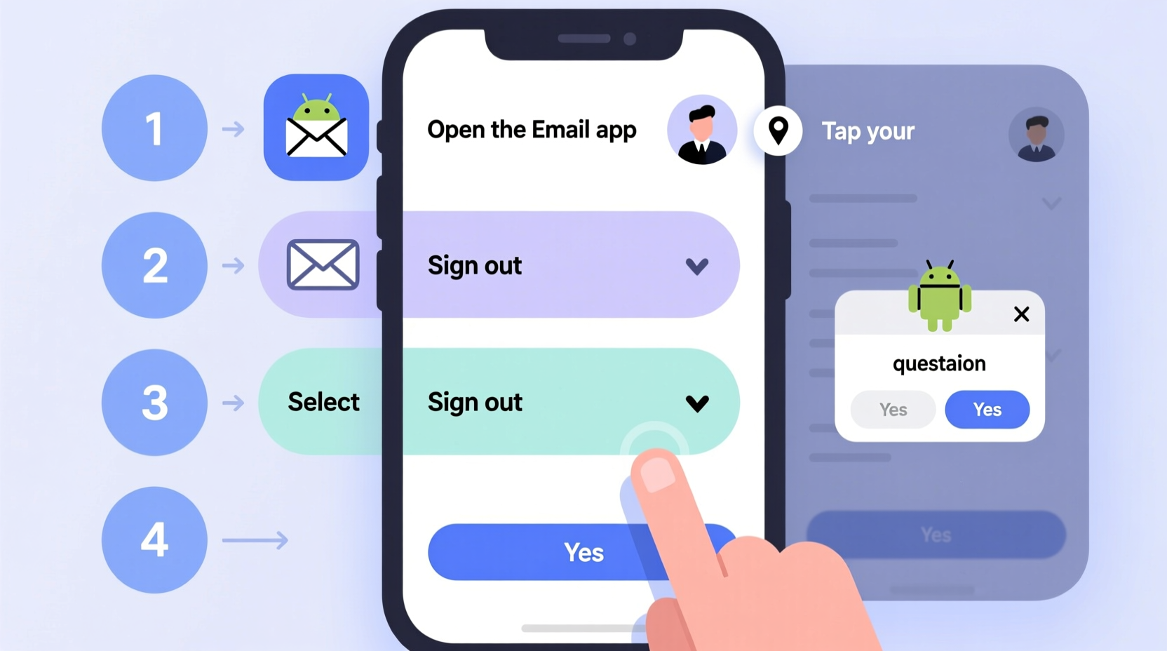 simple steps to fully sign out of your email on android devices