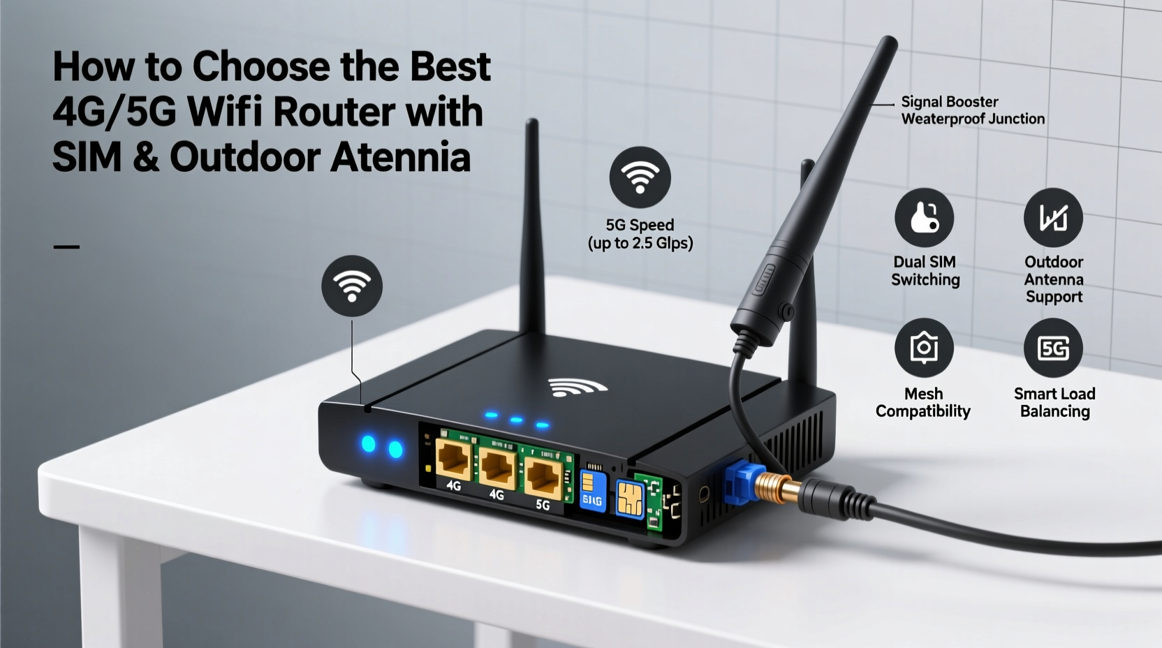 How to Choose the Best 4G 5G WiFi Router with SIM and Outdoor Antenna