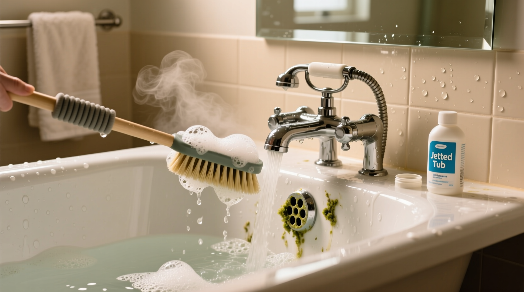 how to clean a jetted tub