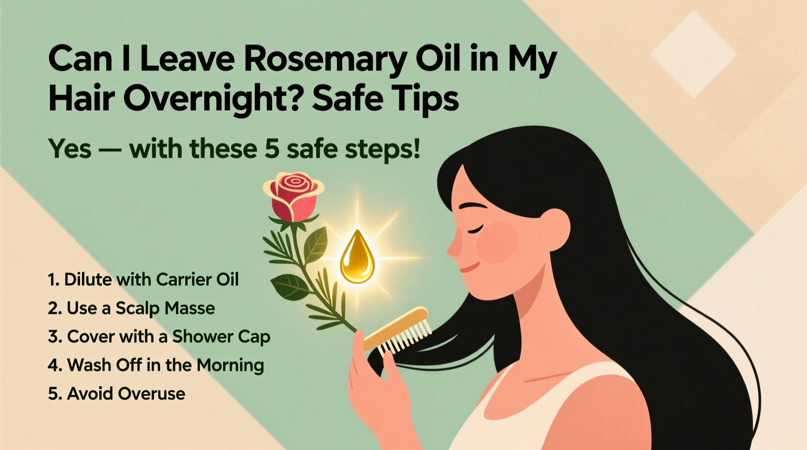can i leave rosemary oil in my hair overnight