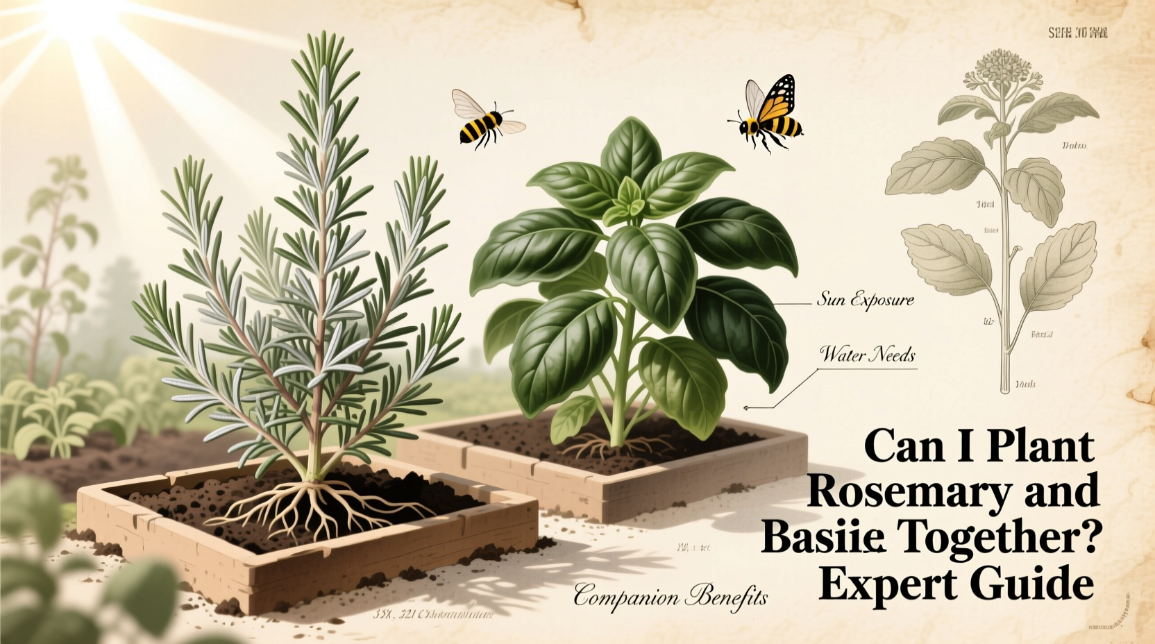 can i plant rosemary and basil together
