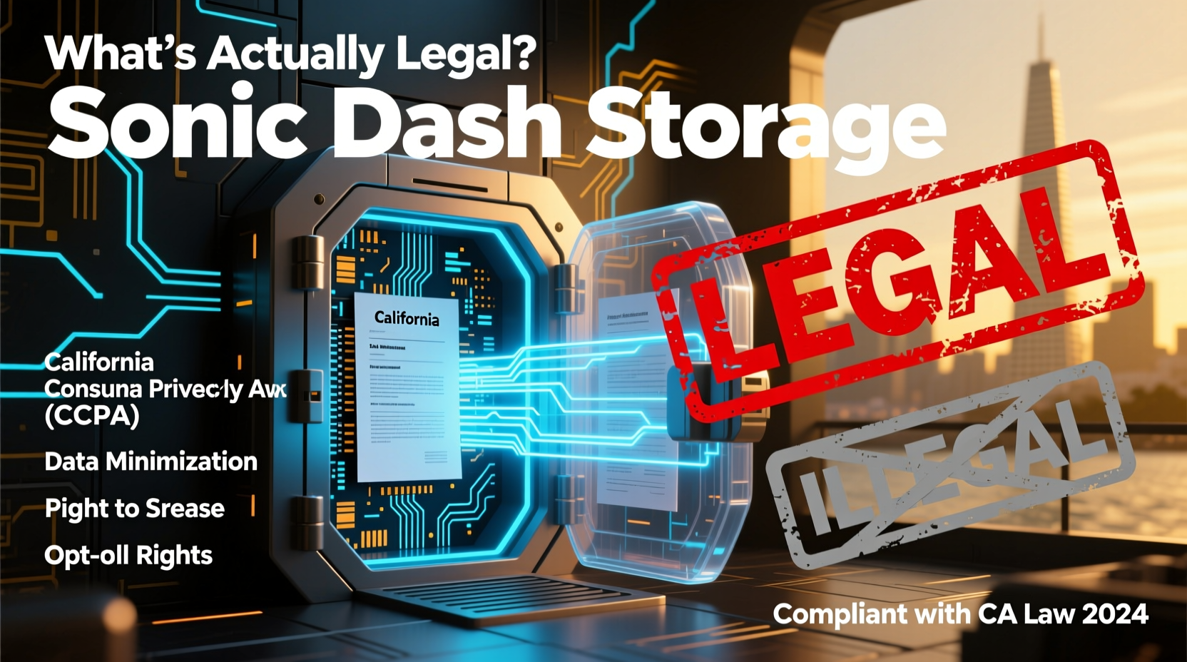 sonic dash storage california law