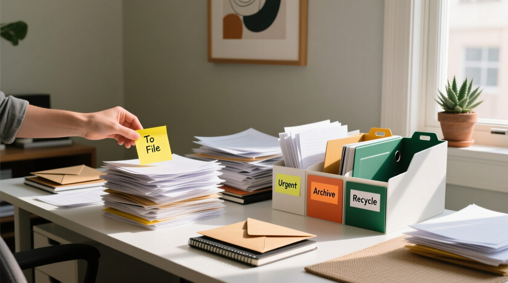 declutter quick start day 4 sort paper piles