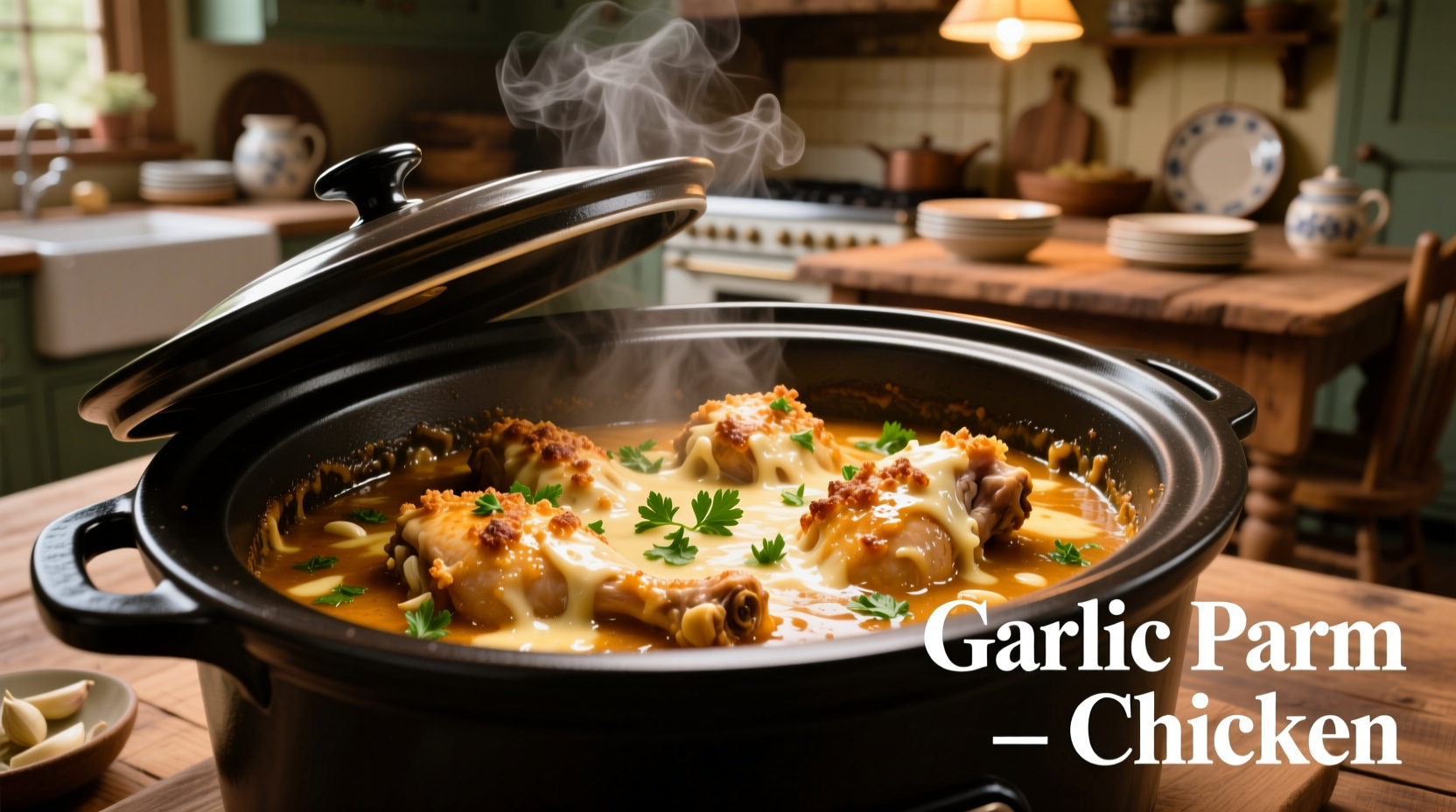 Perfect Garlic Parm Chicken Crockpot Recipe in 3 Hours