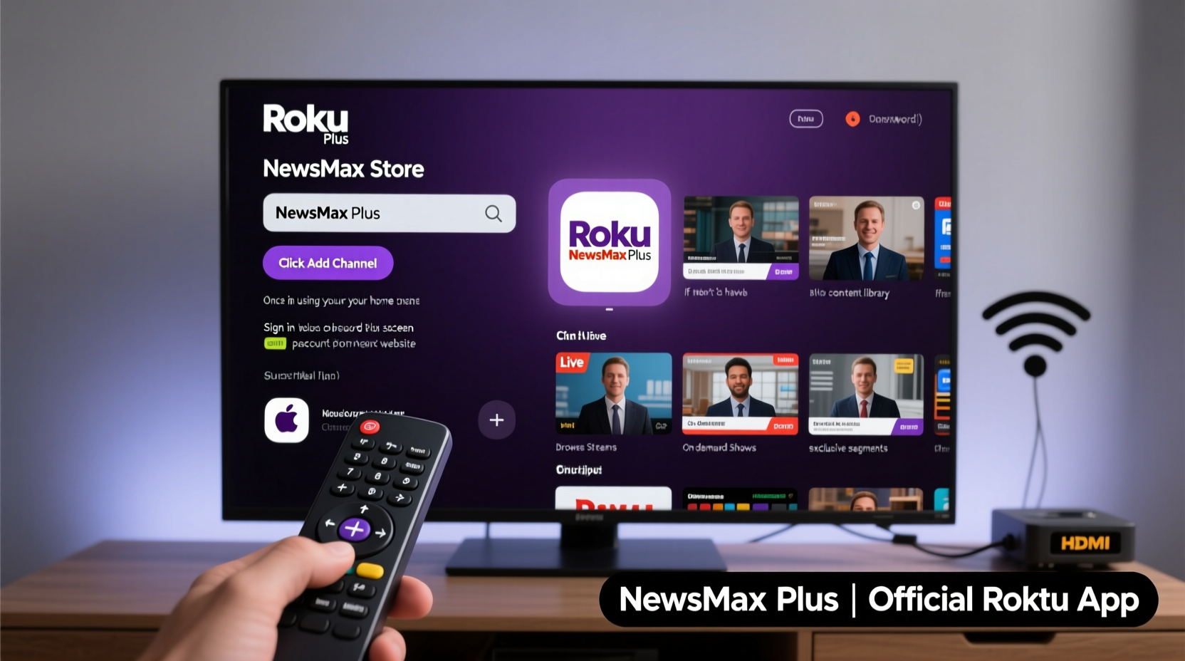 how to easily stream newsmax plus on roku a step by step guide