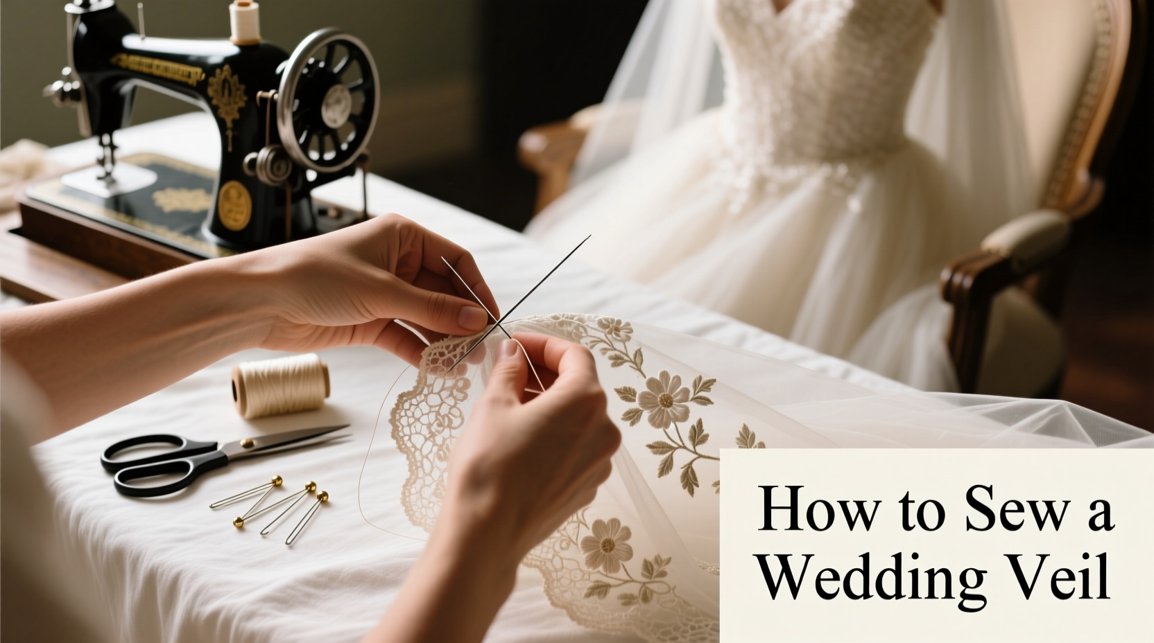 how to sew a wedding veil