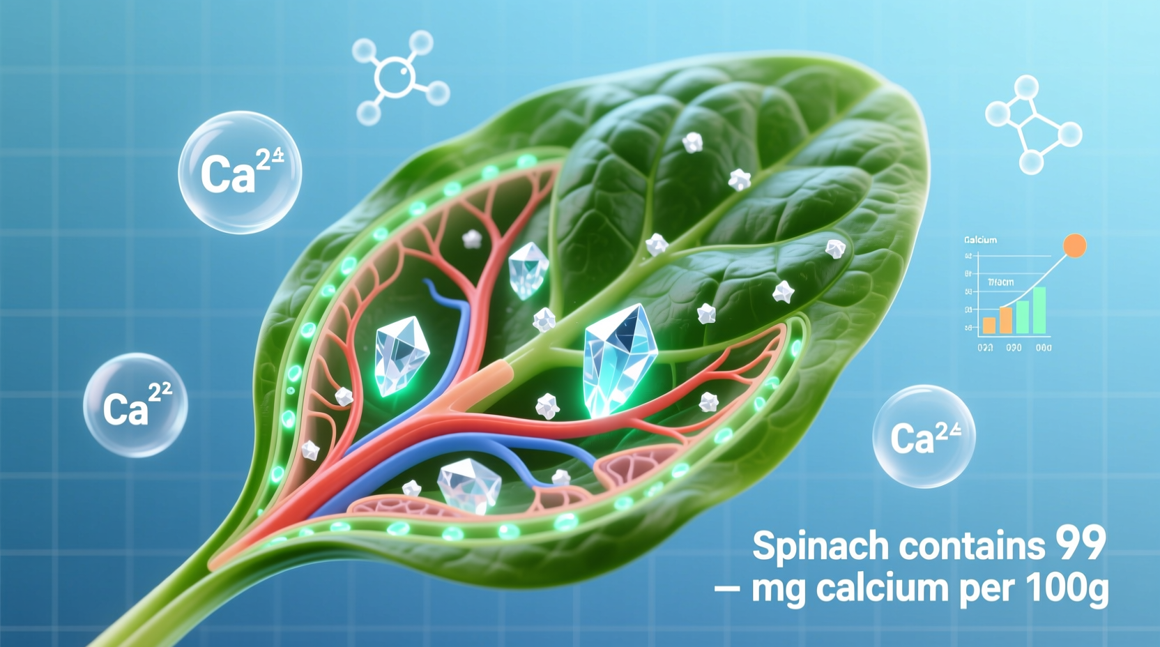 does spinach have calcium