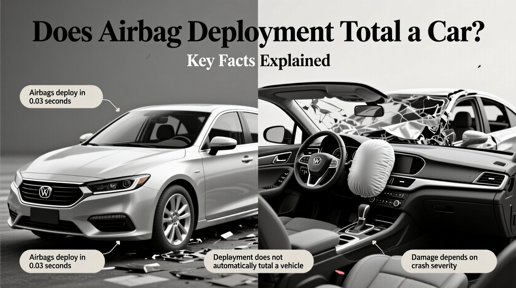 does airbag deployment total a car