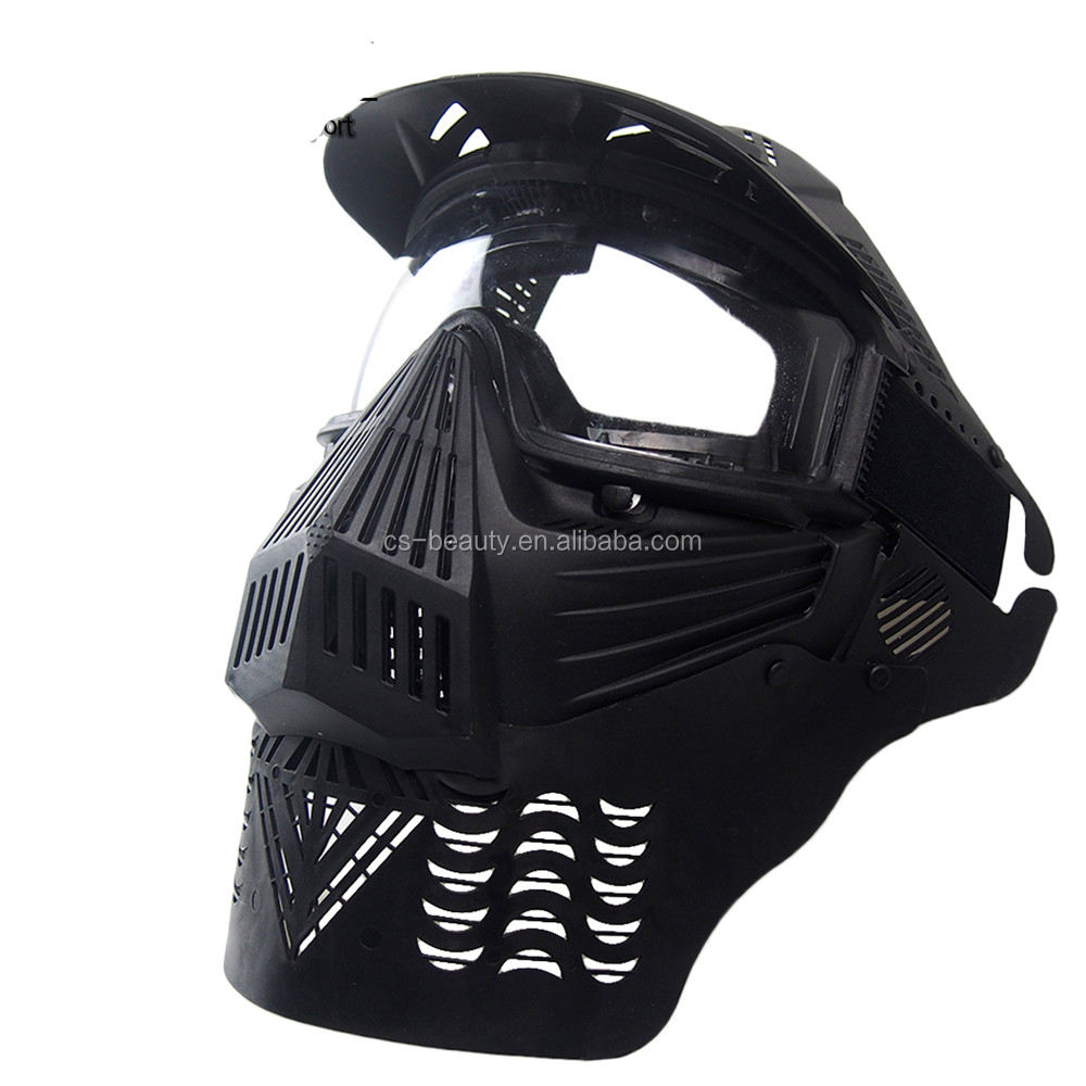 户外军用abs满脸安全气枪m问g oggles战争战斗彩弹m问护颈