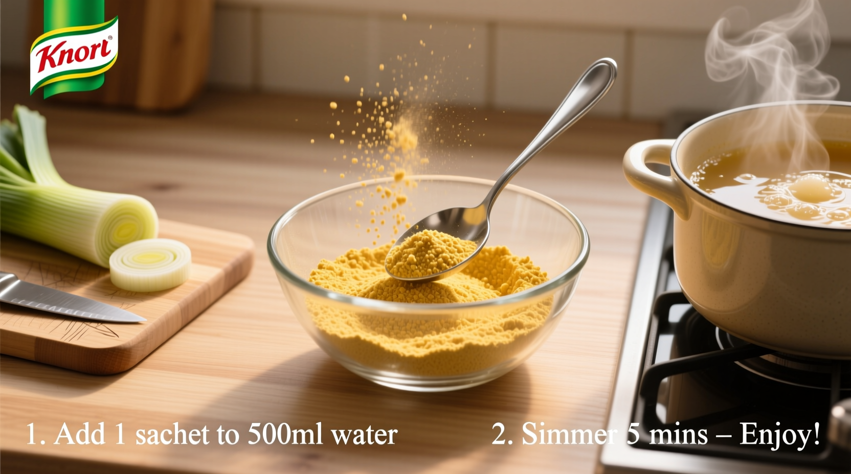 Knorr leek soup mix preparation process