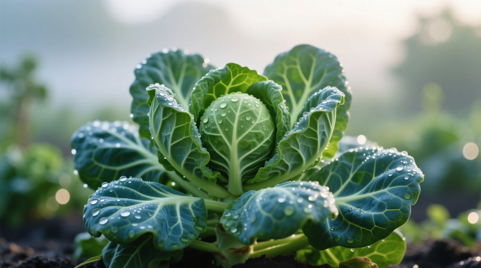crisp brussels sprout leaves