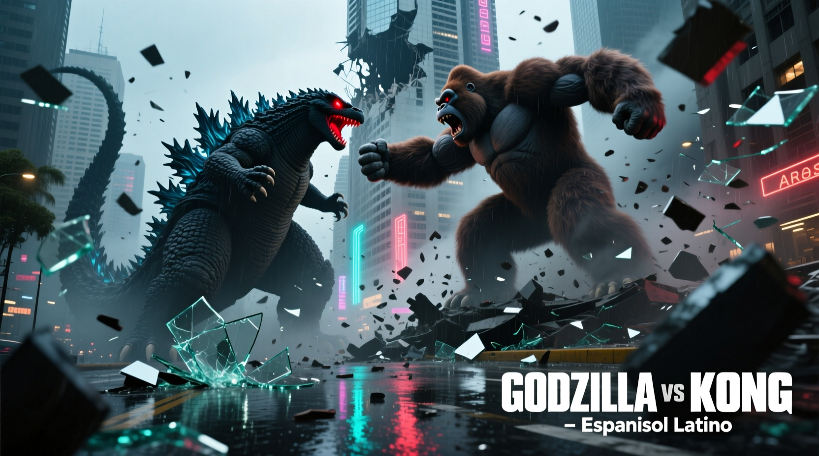 why cant i find godzilla vs kong in latin spanish for free is it even possible