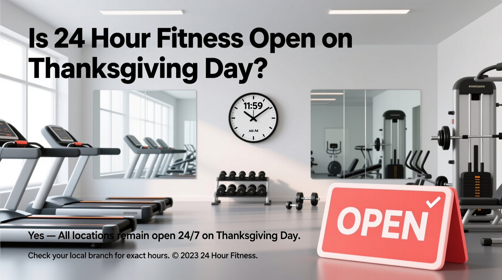 is 24 hour fitness open on thanksgiving day