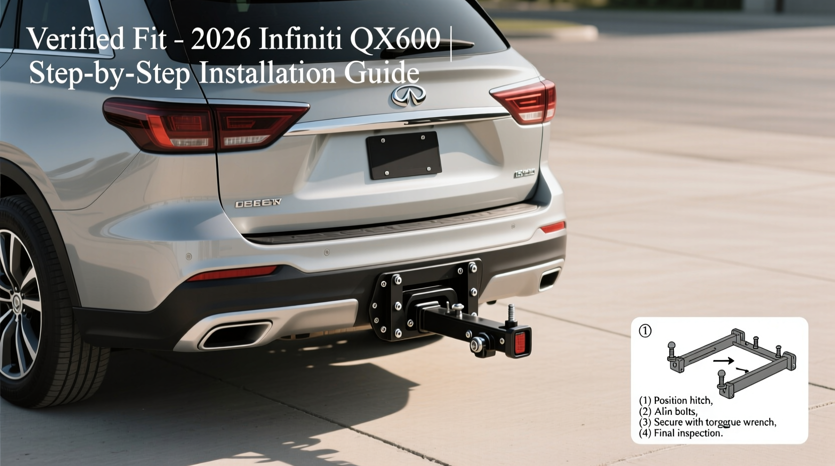 qx60 tow hitch install 2026