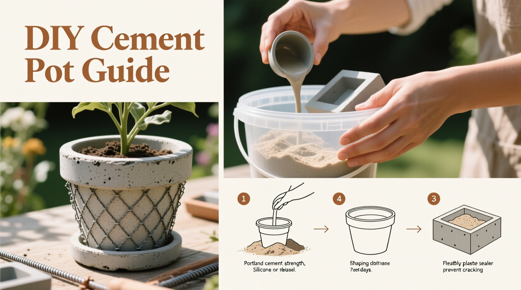 creative diy guide how to make durable cement flower pots for your garden