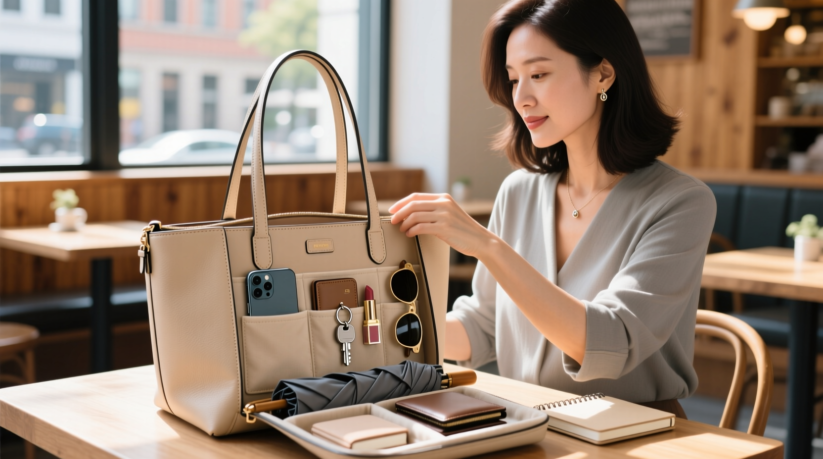 mastering the art of organizing a large capacity handbag for effortless everyday access