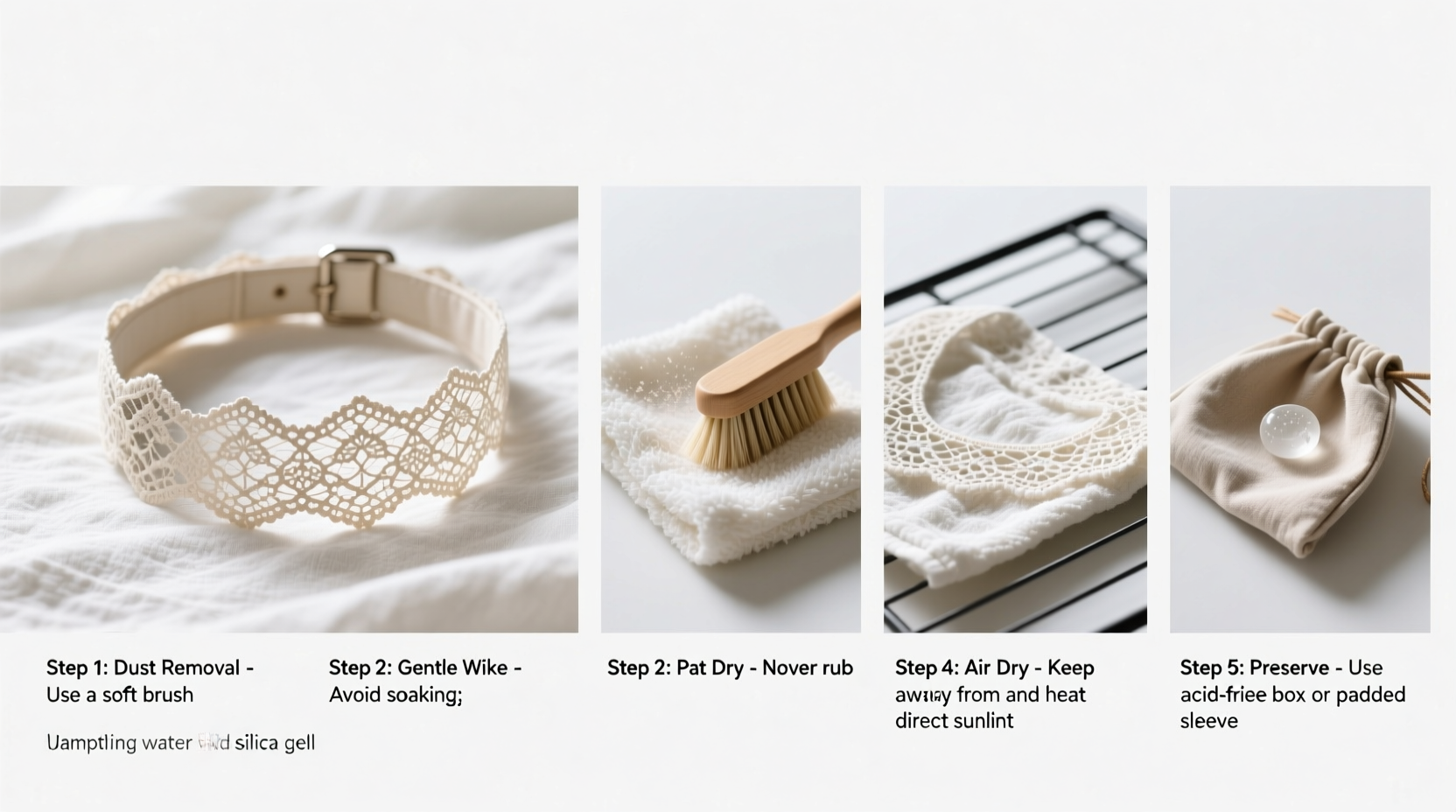 step by step guide to safely cleaning and preserving delicate lace dog collars
