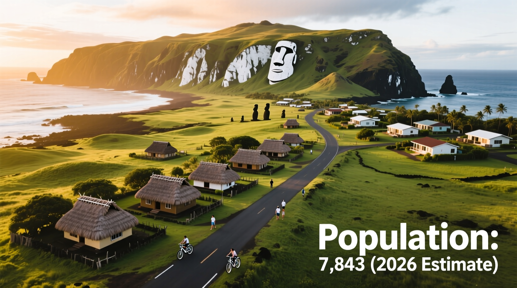 how many people live on easter island 2026