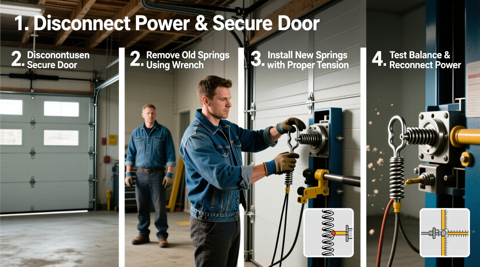 step by step guide to safely replace garage door extension springs like a pro