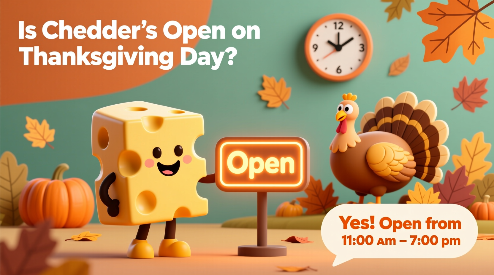 is cheddars open on thanksgiving day