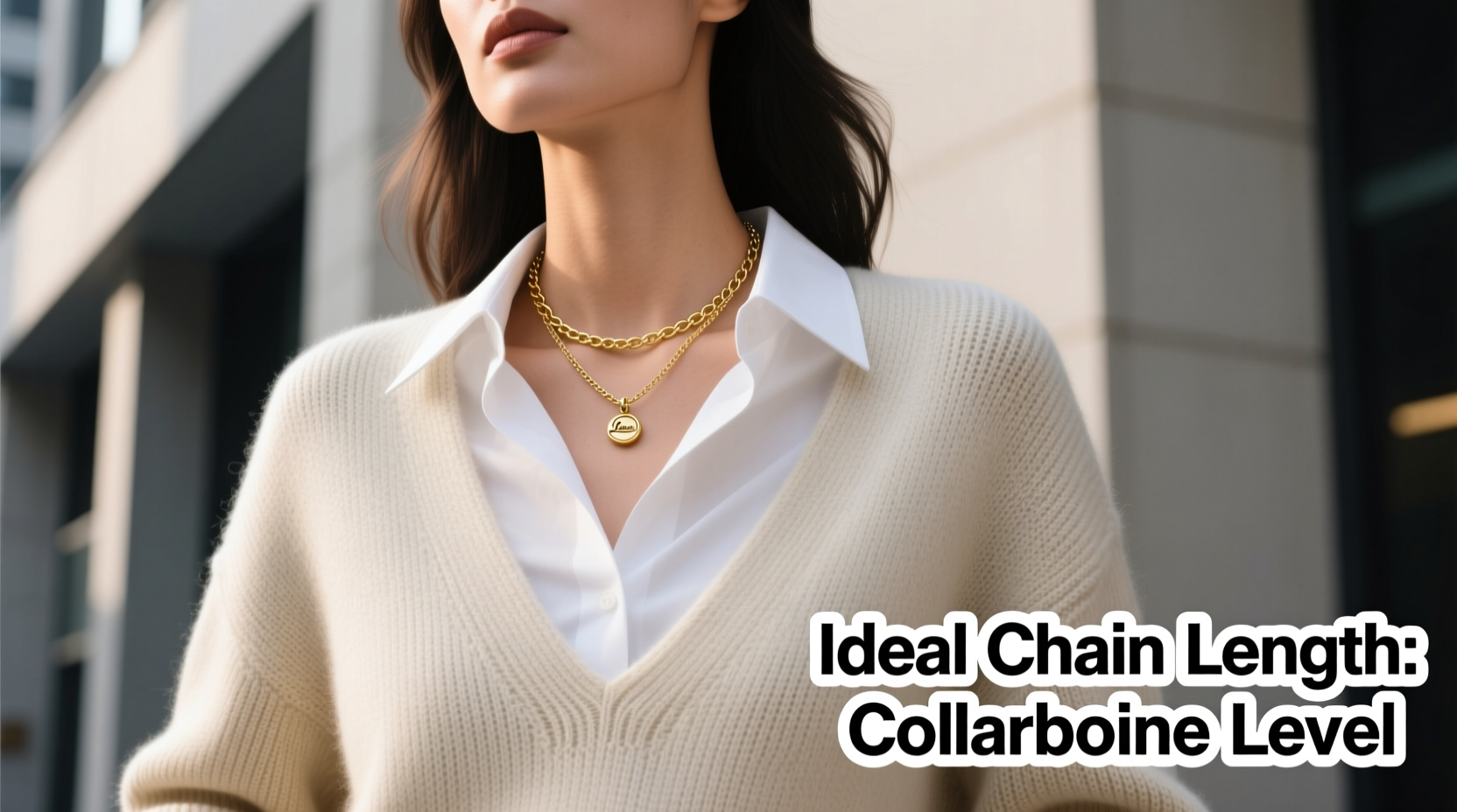 how to find the ideal sweater chain length for flattering layered looks
