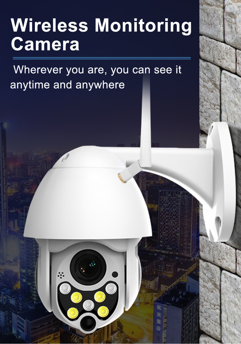 全高清 1080p ptz wifi 摄像头 cmos 云 tf cctv 安全摄像机应用 ycc