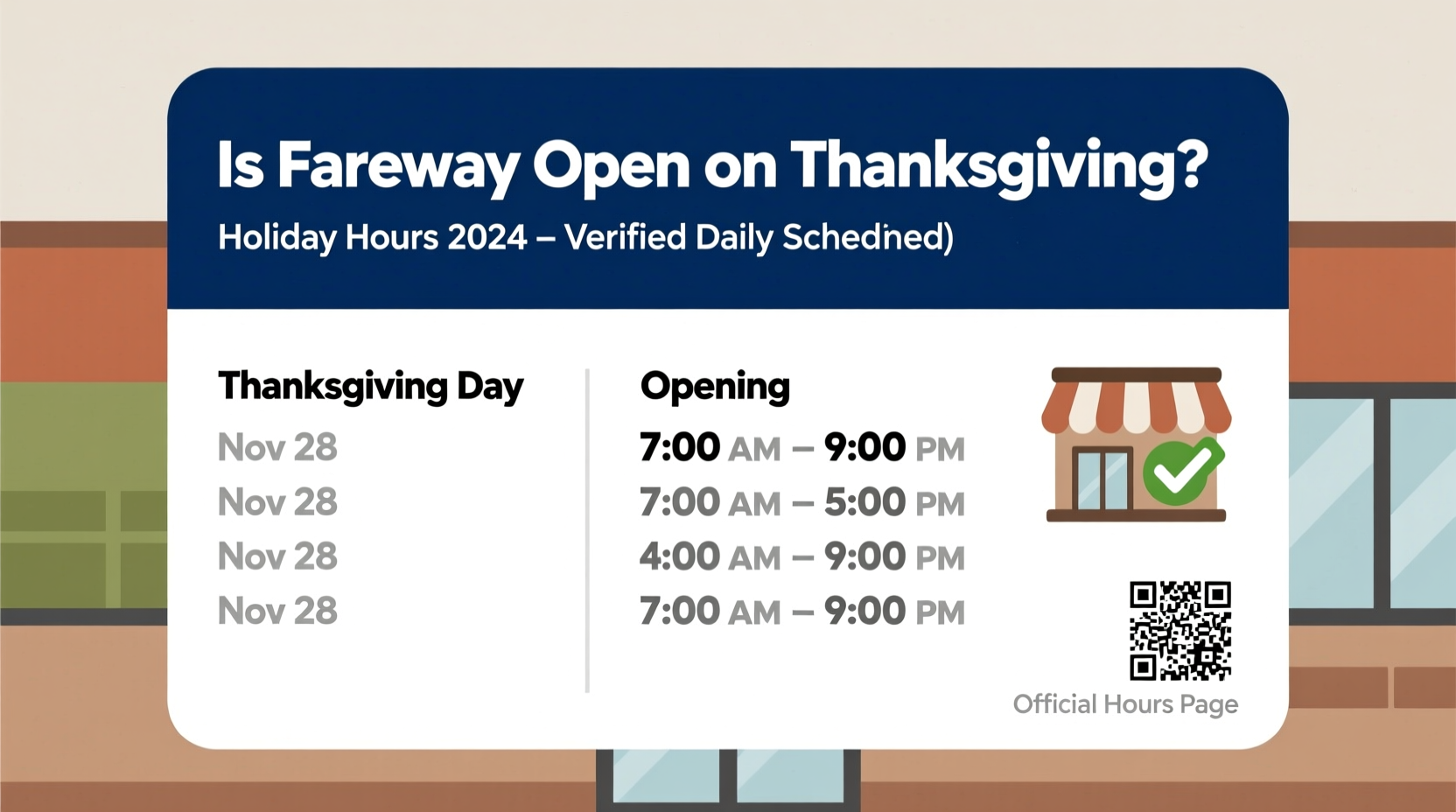 is fareway open on thanksgiving near me