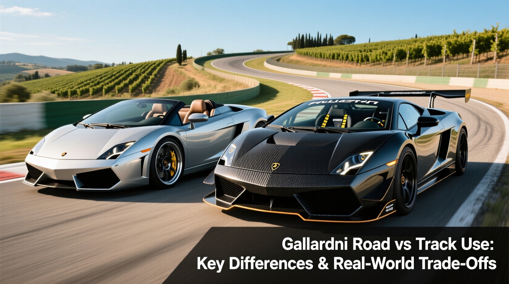 gallardo road vs track use