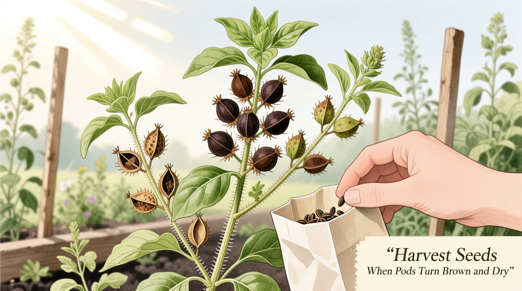 how to collect seeds from basil plant