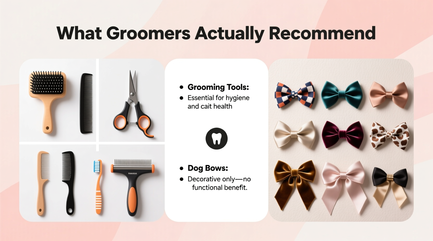 pet grooming tools vs dog bows what do groomers actually recommend