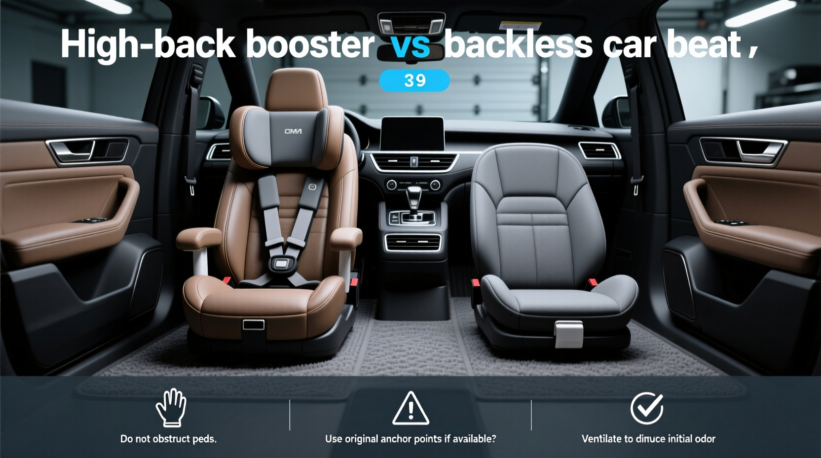 high back booster vs backless