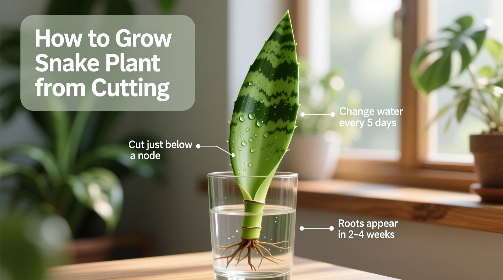 how to grow snake plant from cutting
